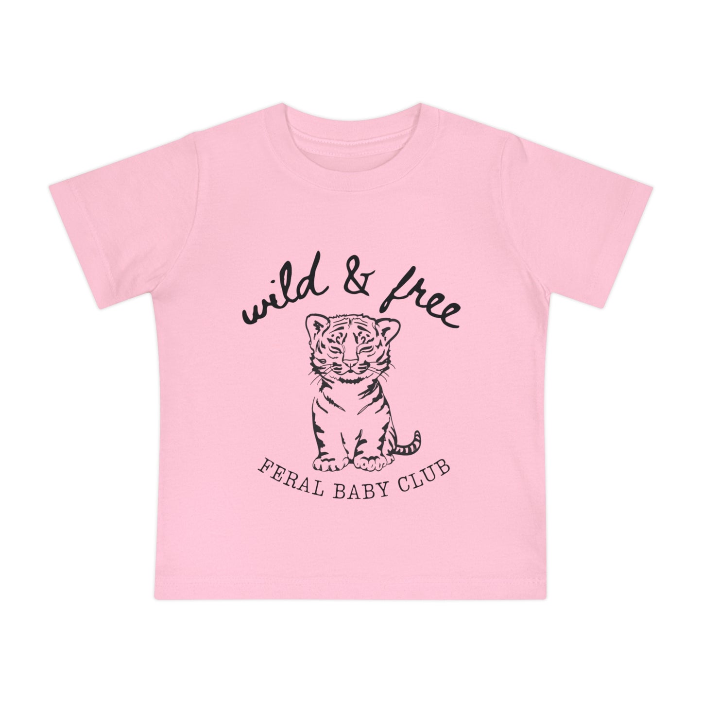 Feral Baby Short Sleeve T-Shirt, Teeshirt for baby, teeshirt for toddler, funny teeshirt for toddler, matching mommy and me shirt