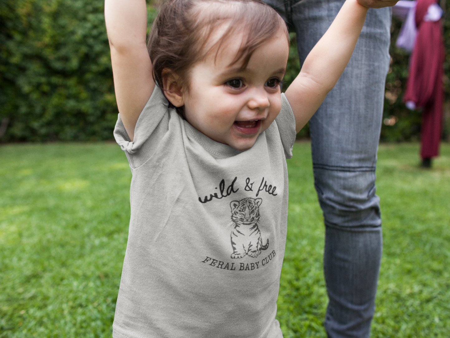 Feral Baby Short Sleeve T-Shirt, Teeshirt for baby, teeshirt for toddler, funny teeshirt for toddler, matching mommy and me shirt