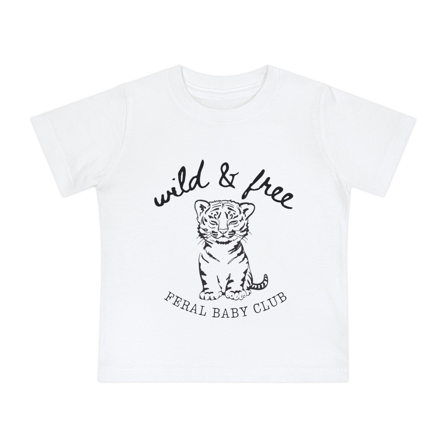 Feral Baby Short Sleeve T-Shirt, Teeshirt for baby, teeshirt for toddler, funny teeshirt for toddler, matching mommy and me shirt