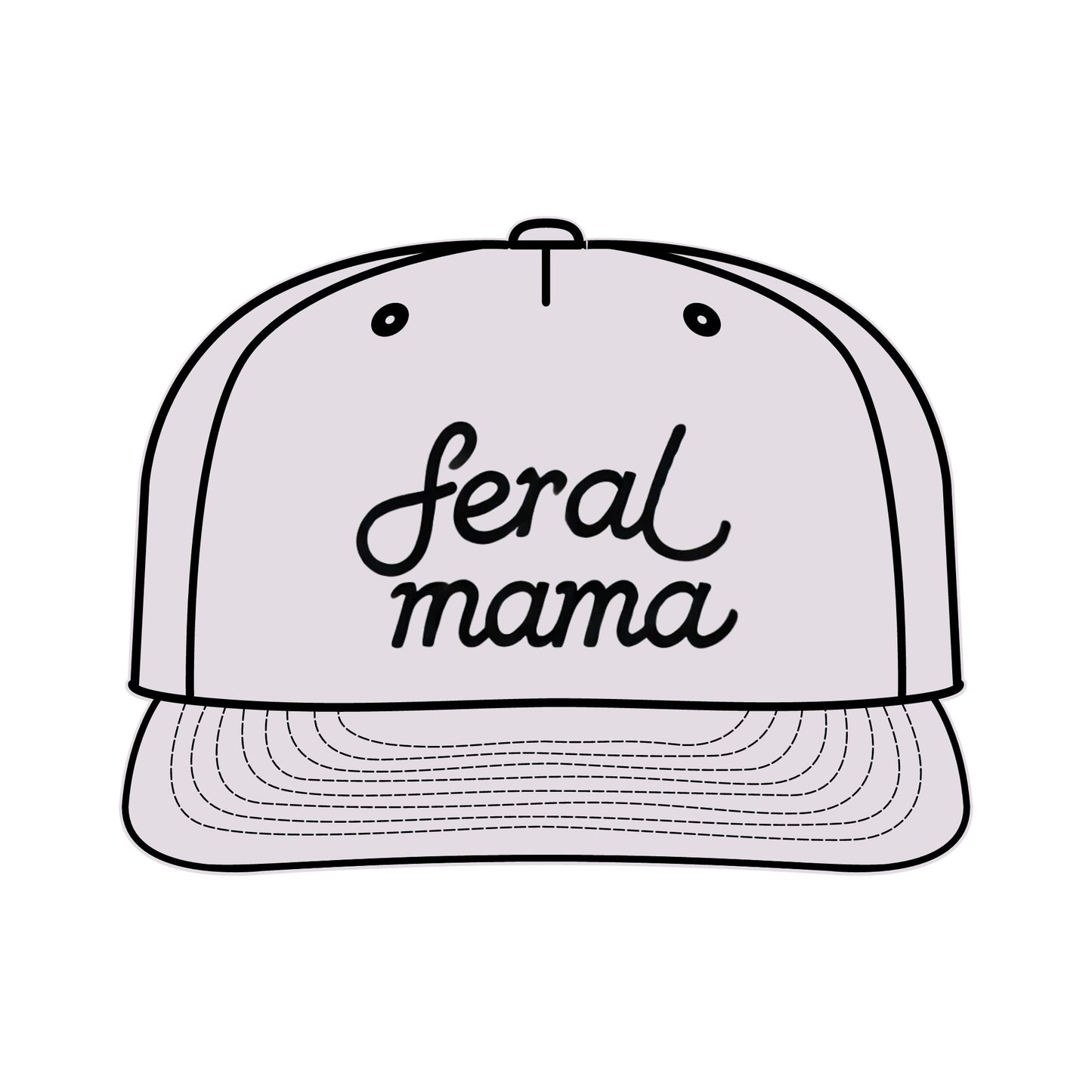 Surf Cap for Feral Mamas, Adventure Hat, Baseball Cap for Her, Feral Mom Hat, Hat for Mom, Feral Mama Hat, Gift for Feral Mama