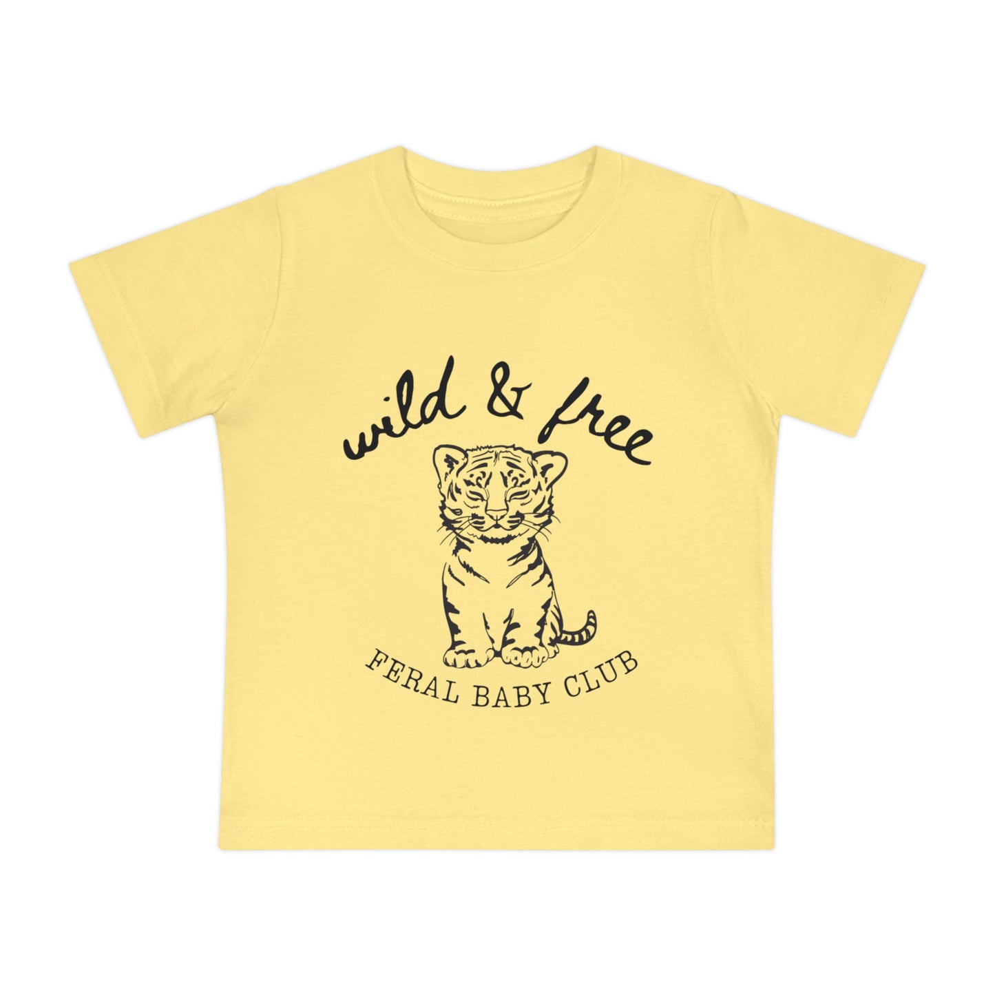 Feral Baby Short Sleeve T-Shirt, Teeshirt for baby, teeshirt for toddler, funny teeshirt for toddler, matching mommy and me shirt