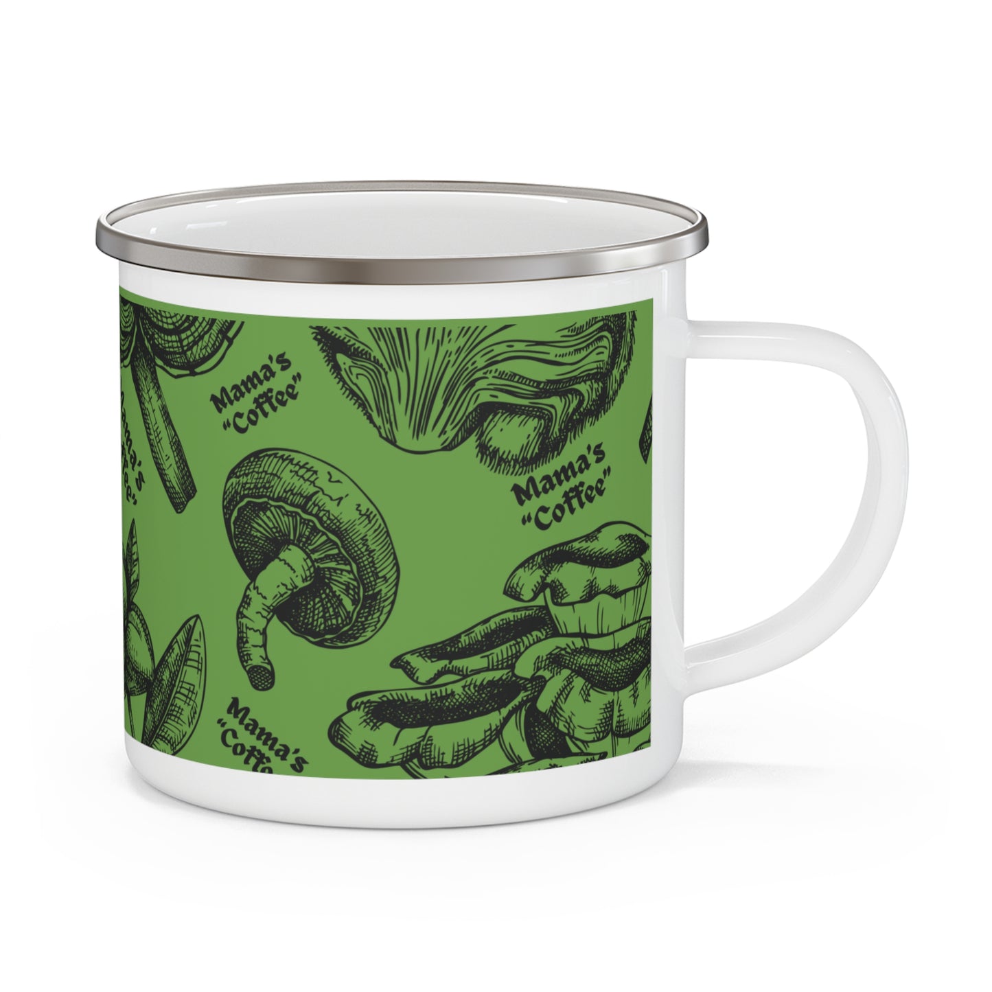 Mama's "Coffee" Green Mushroom Mug