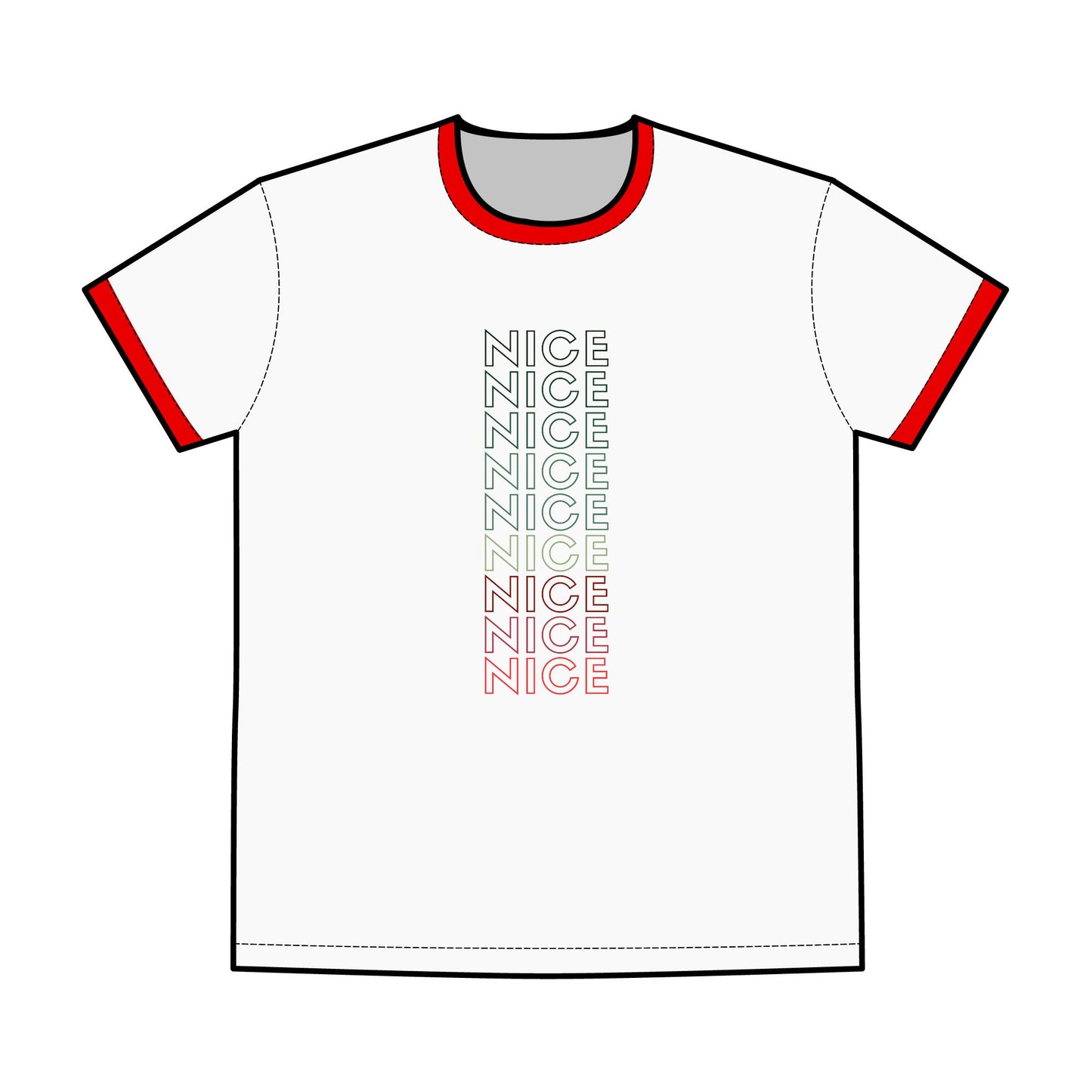 Holiday Nice List Ringer Tee, Unisex Christmas Party Shirt, Retro Style Xmas Tee, Festive Family Photo Top, Oregon Designed Shirt