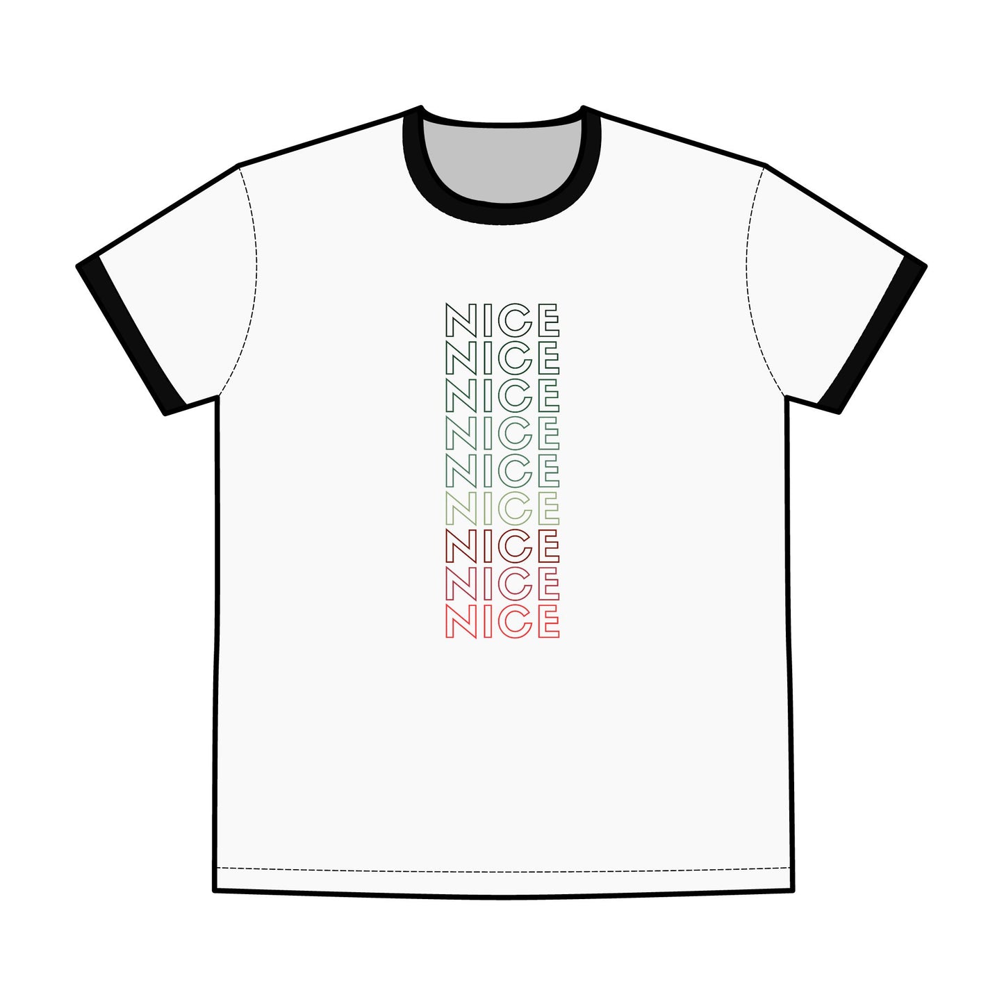 Holiday Nice List Ringer Tee, Unisex Christmas Party Shirt, Retro Style Xmas Tee, Festive Family Photo Top, Oregon Designed Shirt