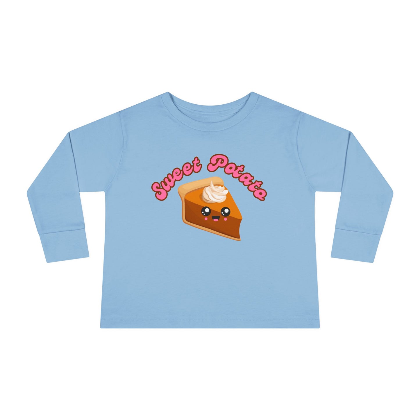 Sweet Potato Pie Toddler Tee, Thanksgiving Shirt, Holiday Outfit, Cute Kids Top, Cartoon Pie Design