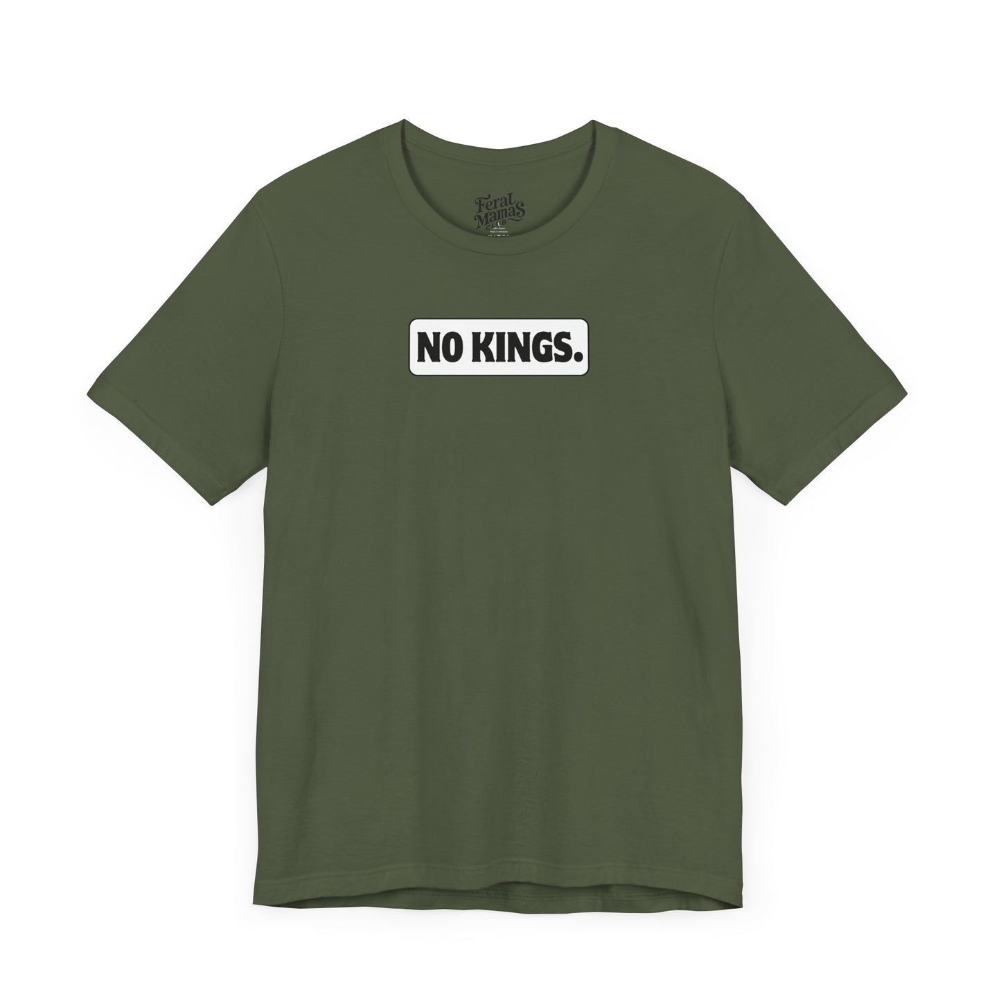 No Kings Graphic Shirt - Unisex Jersey Tee - White Background