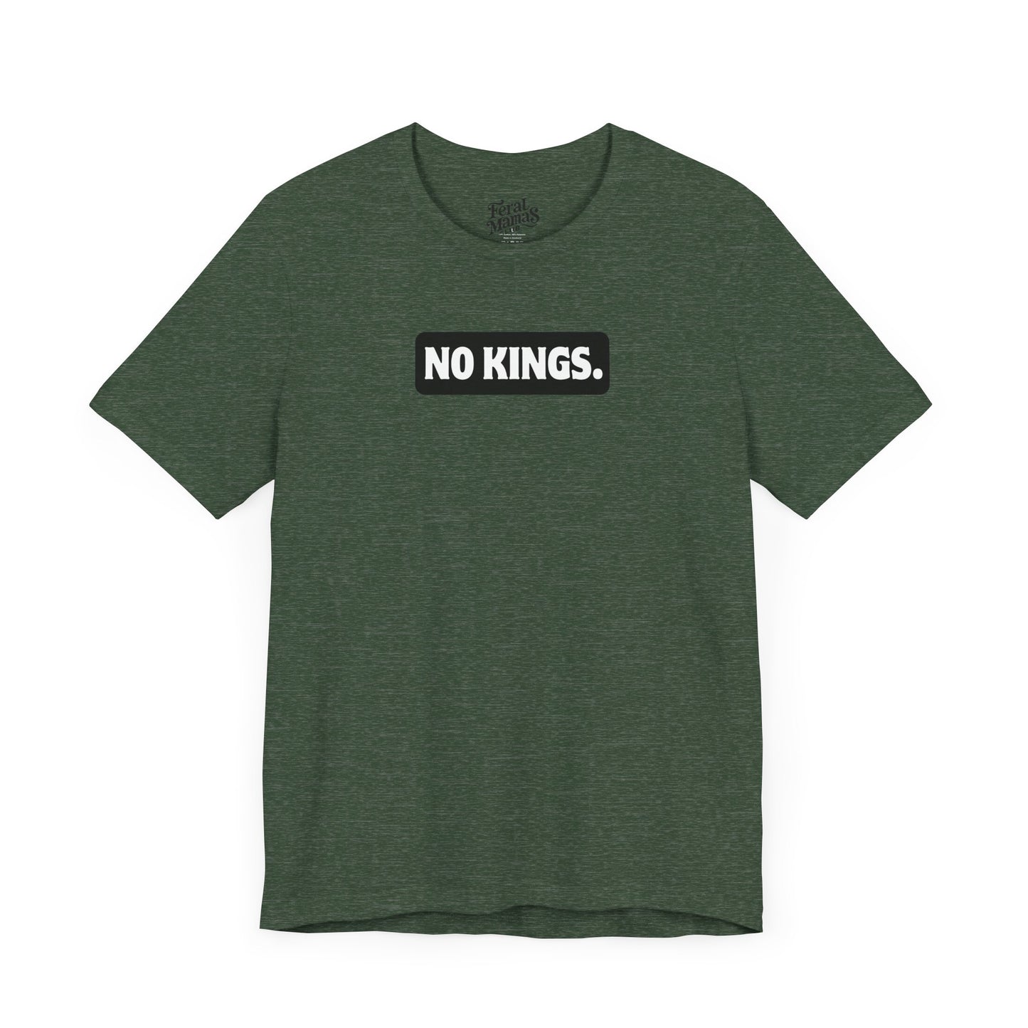 No Kings Graphic Shirt - Unisex Jersey Tee - Black Background