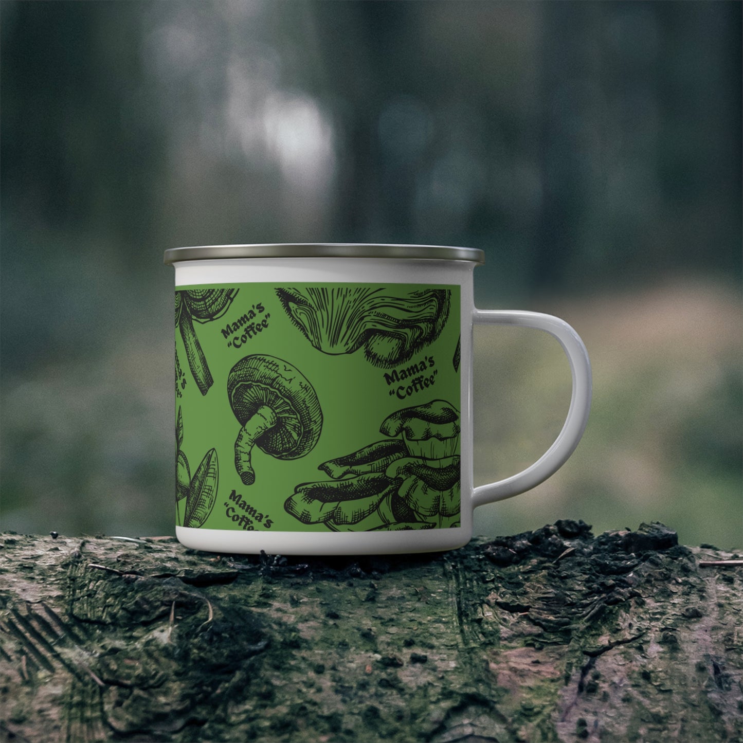 Mama's "Coffee" Green Mushroom Mug