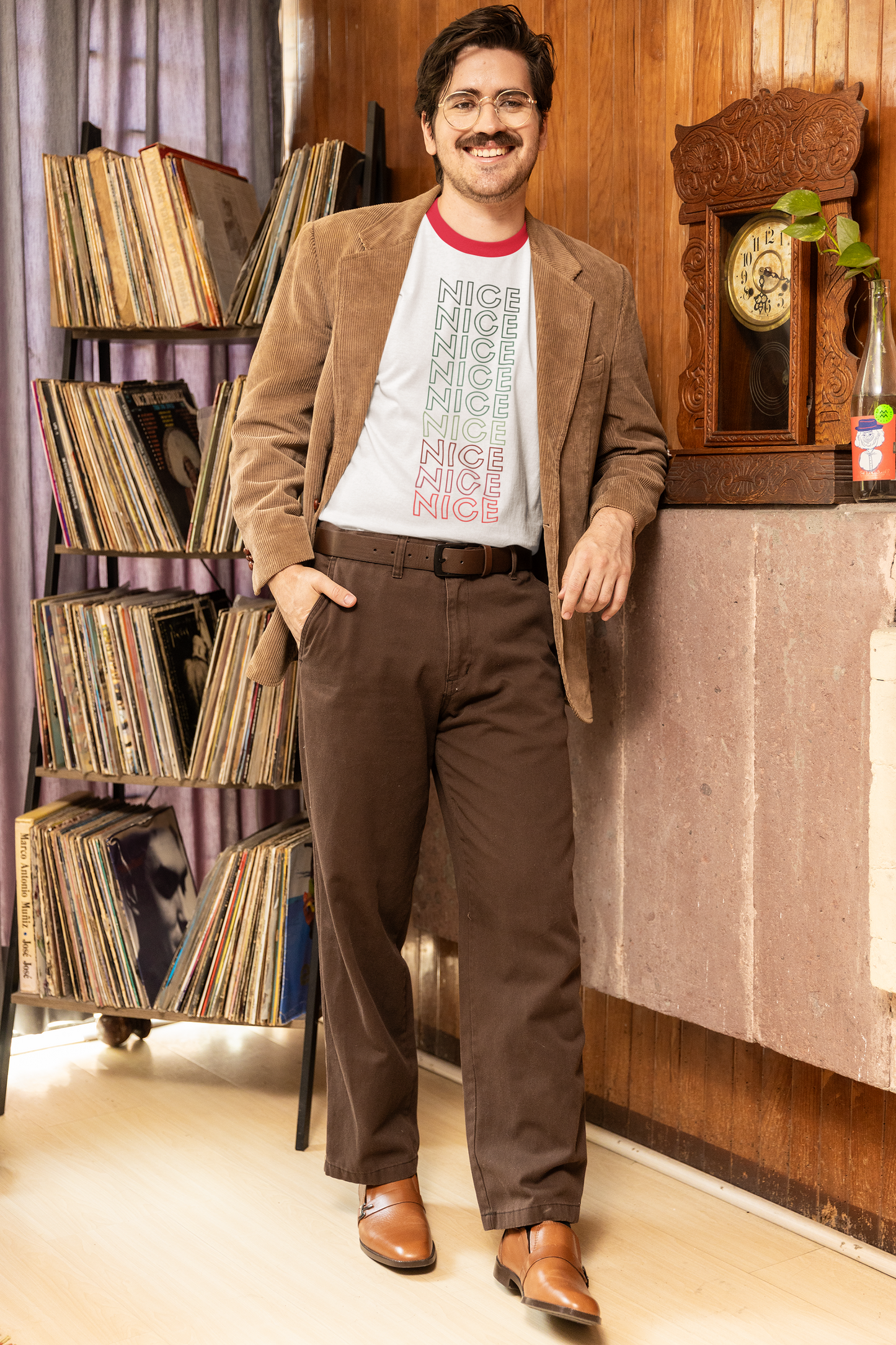 Holiday Nice List Ringer Tee, Unisex Christmas Party Shirt, Retro Style Xmas Tee, Festive Family Photo Top, Oregon Designed Shirt