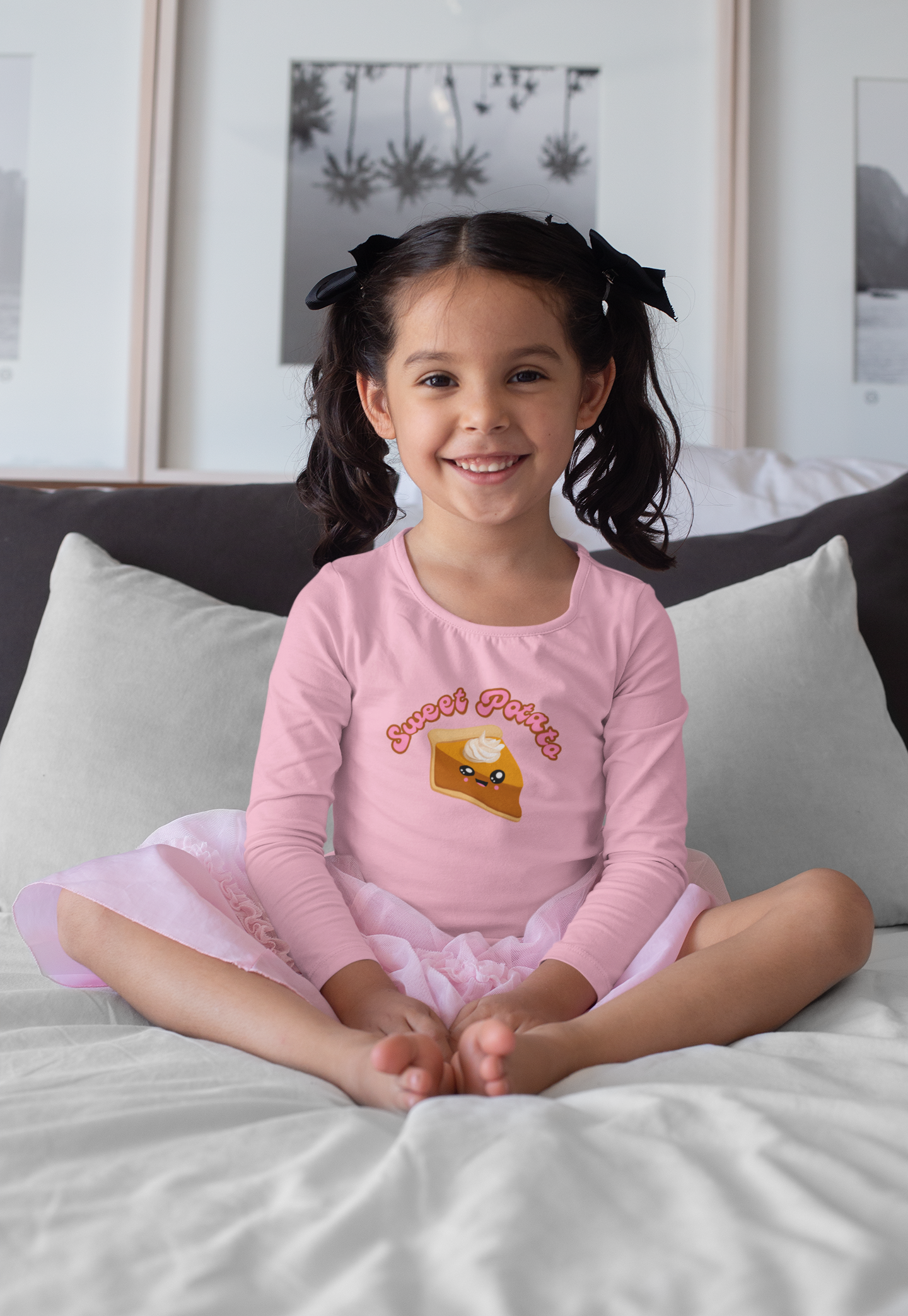 Sweet Potato Pie Toddler Tee, Thanksgiving Shirt, Holiday Outfit, Cute Kids Top, Cartoon Pie Design