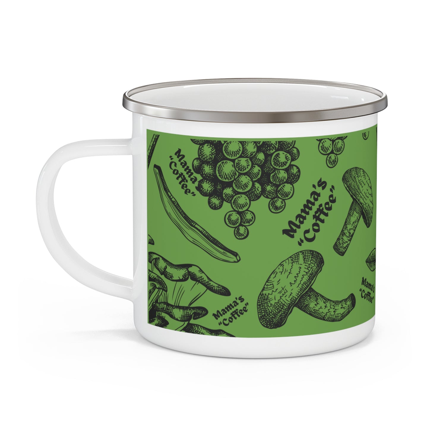 Mama's "Coffee" Green Mushroom Mug