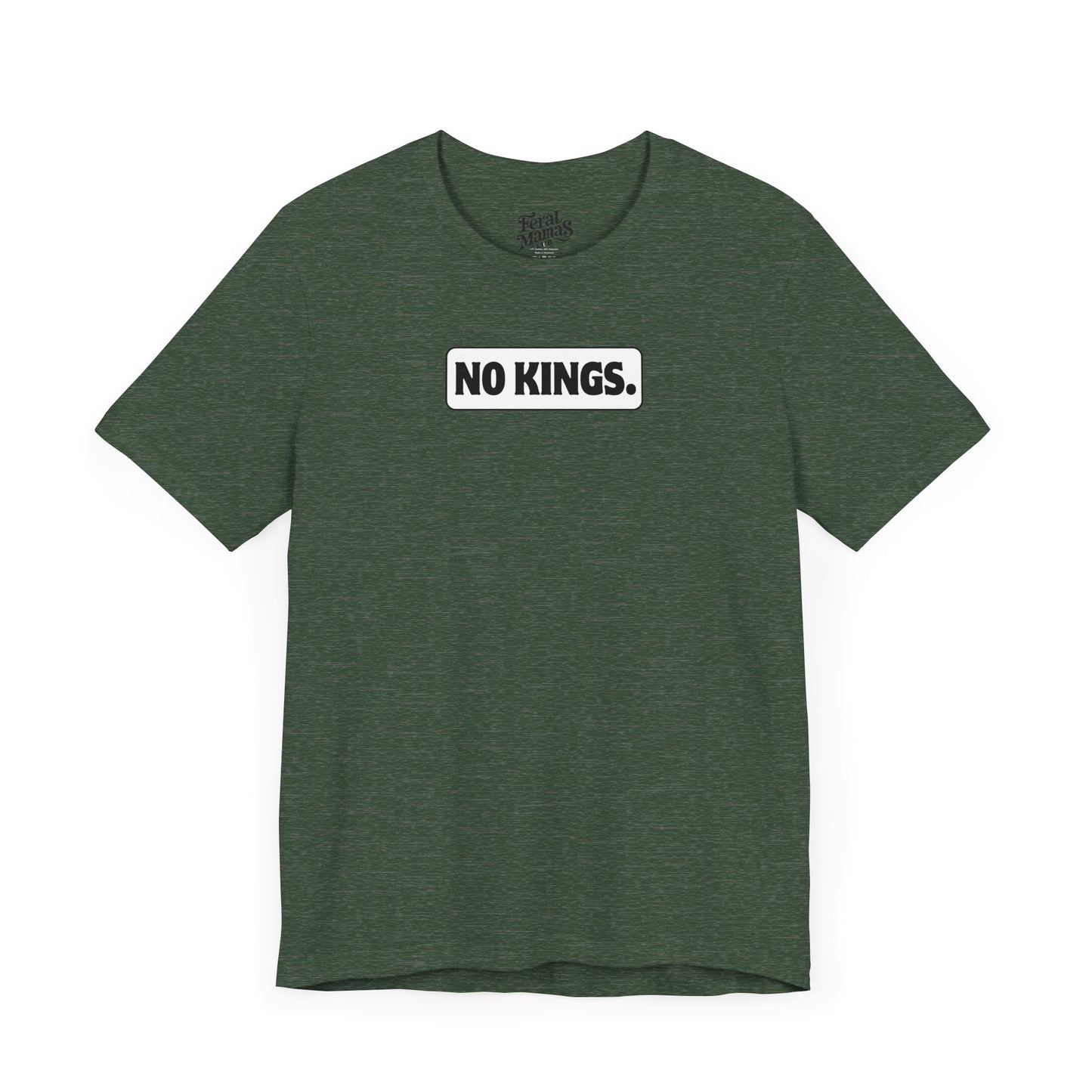 No Kings Graphic Shirt - Unisex Jersey Tee - White Background