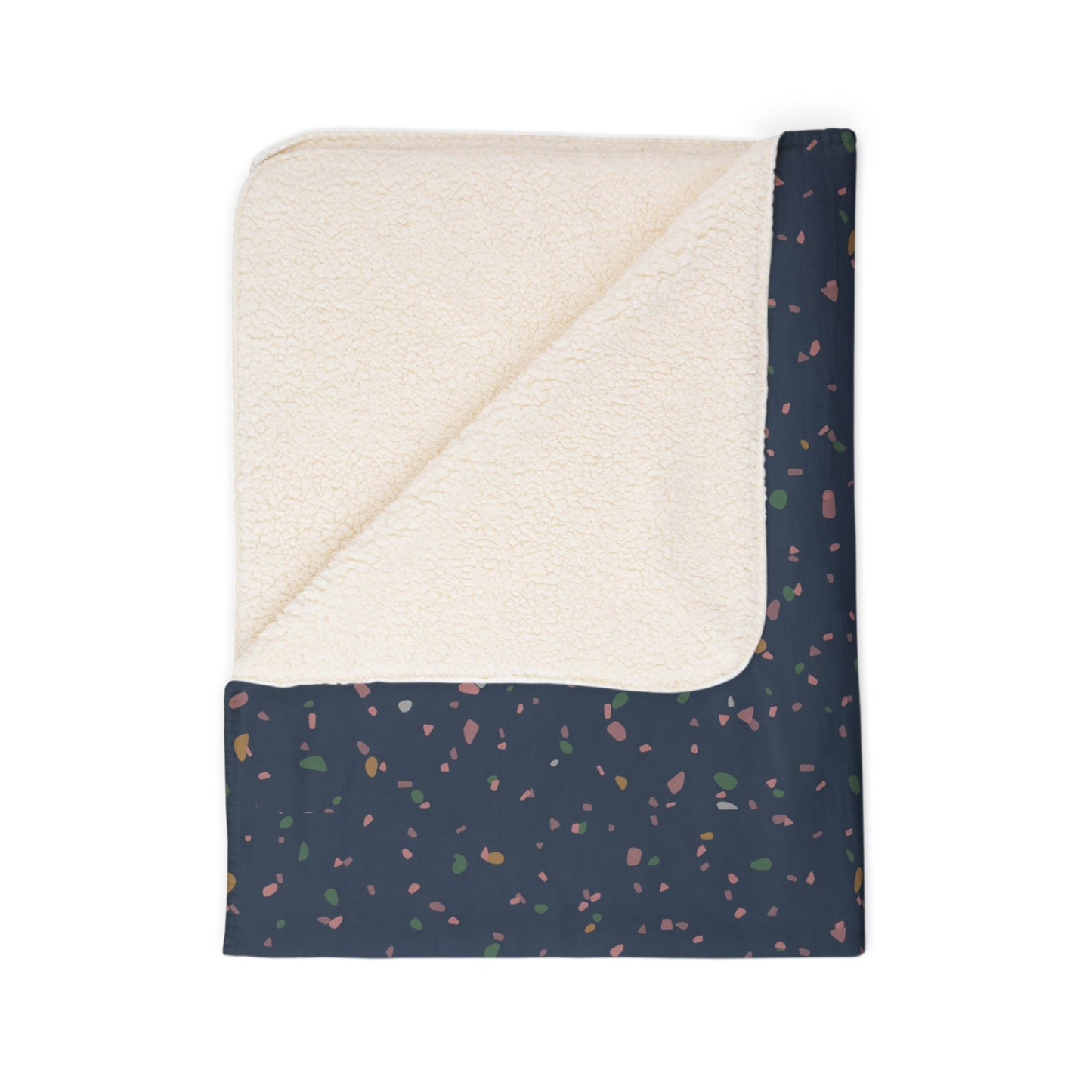 Fleece Sherpa Blanket - Feral Mamas Club Cozy Trendy Terrazzo Design, Rad Mom Gift, Cuddle Up Blanket, Reading Blanket, Home Decor Accent